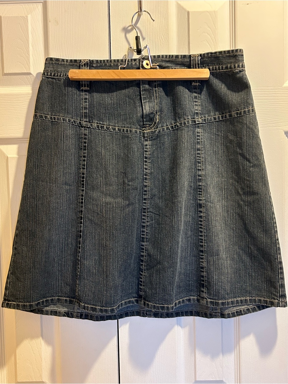 Bass Jeans Y2K Classic Dark Denim A-Line Skirt - Women size 12